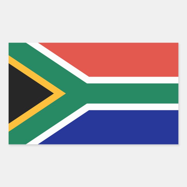 Südafrika-Flagge Rechteckiger Aufkleber (Vorderseite)