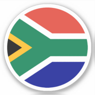 Südafrika-Flagge Rund Aufkleber