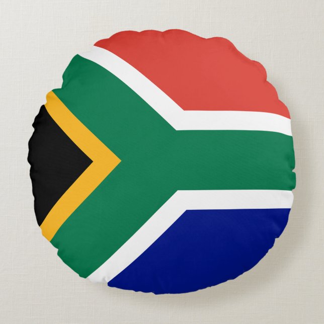 Südafrika-Flagge Rundes Kissen (Vorderseite)