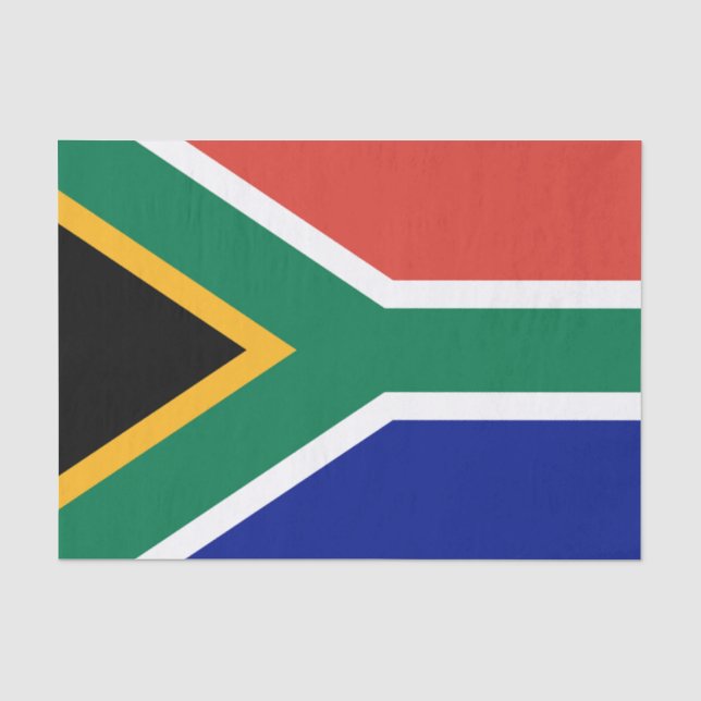 Südafrika-Flagge Seidenpapier (Vorderseite)