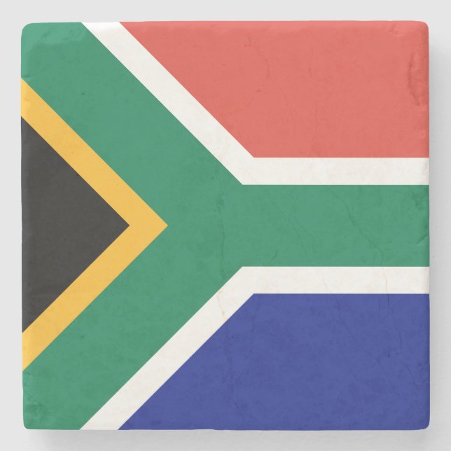 Südafrika-Flagge Steinuntersetzer (Vorderseite)