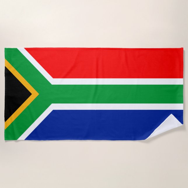 Südafrika-Flagge Strandtuch (Vorderseite)