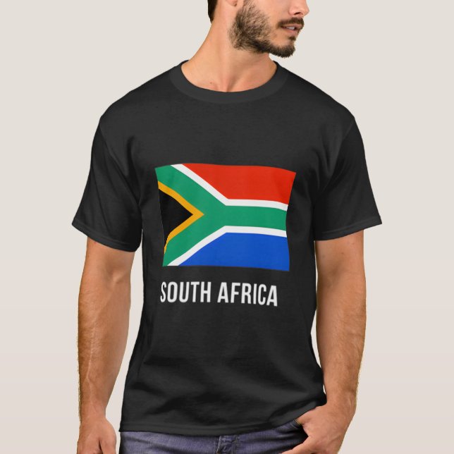 Südafrika-Flagge Südafrikanisch T-Shirt (Vorderseite)