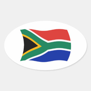 Südafrika-Flaggen-Aufkleber Ovaler Aufkleber