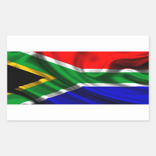 Südafrika-Flaggen-Gewebe Rechteckiger Aufkleber