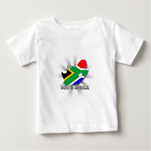 Südafrika-Flaggen-Karte 2,0 Baby T-shirt