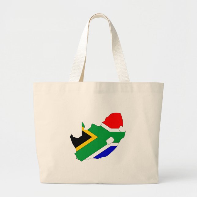 Südafrika-Flaggenkarte Jumbo Stoffbeutel (Vorne)