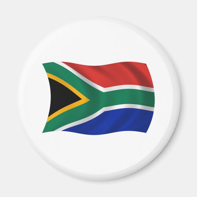 Südafrika-Flaggenmagnet Magnet (Vorne)