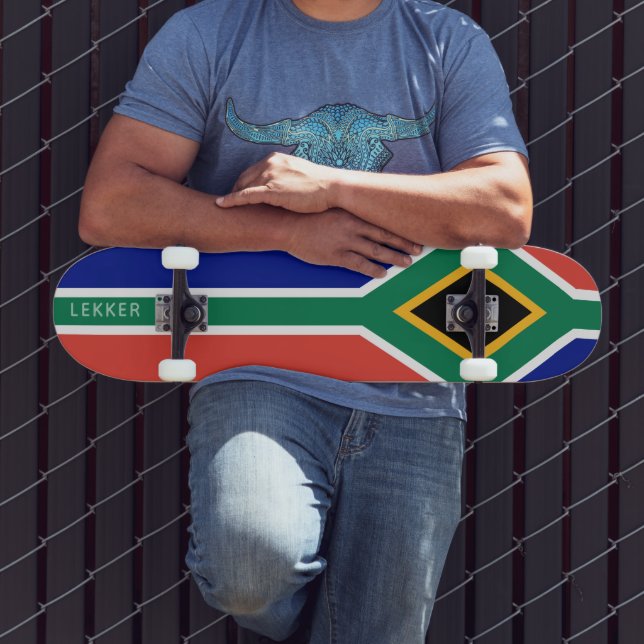 Südafrika-Flaggenmuster Skateboard (Außenbereich 3)