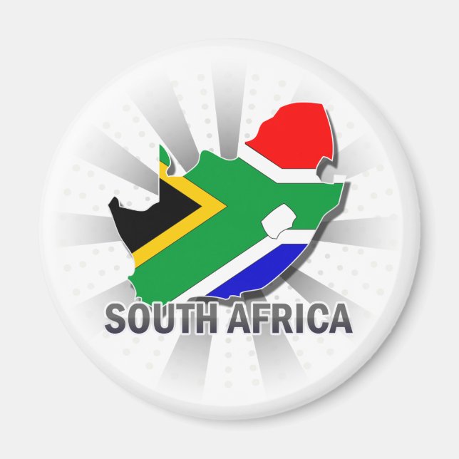 Südafrika Flaggenplan 2.0 Magnet (Vorne)