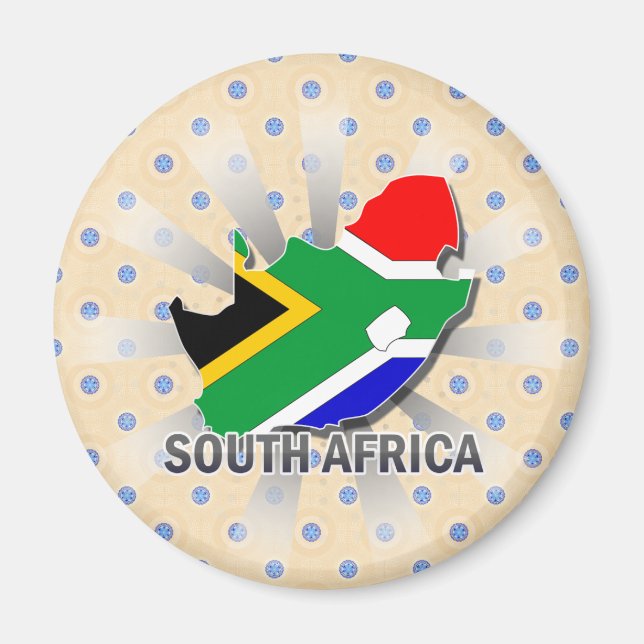 Südafrika Flaggenplan 2.0 Magnet (Vorne)