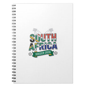 Südafrika Fußball 2026 Fußball Bold Land Typografi Notizblock