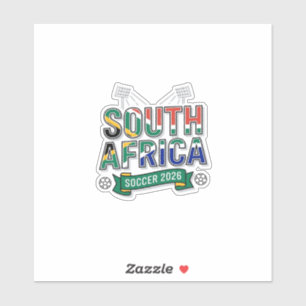 Südafrika Fußball 2026 Fußball Fett Land Typografi Aufkleber