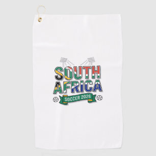 Südafrika Fußball 2026 Fußball Fett Land Typografi Golfhandtuch