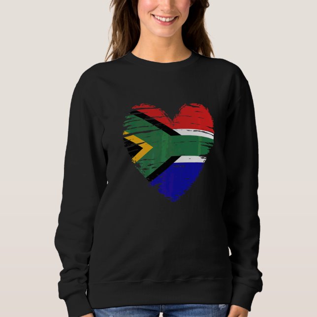 Südafrika Herzenslust Südafrikas Flaggenstolz Sweatshirt (Vorderseite)