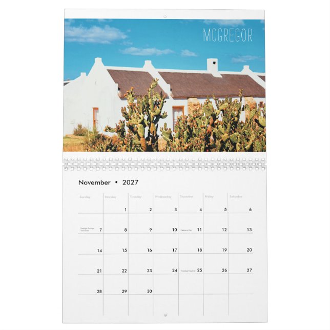 Südafrika Kapstadt Riebeek-Kasteel Kalender (Nov 2027)
