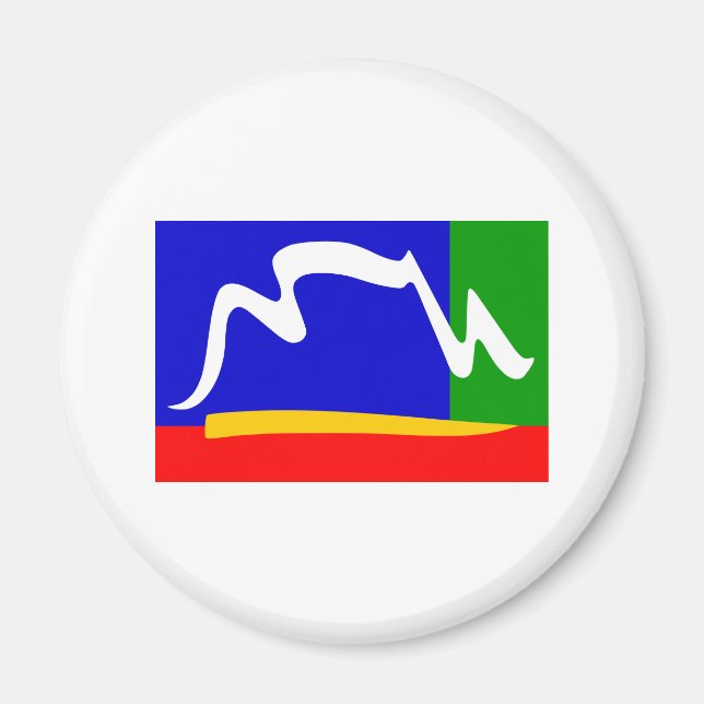 Südafrika Kapstadtflagge Magnet (Vorne)
