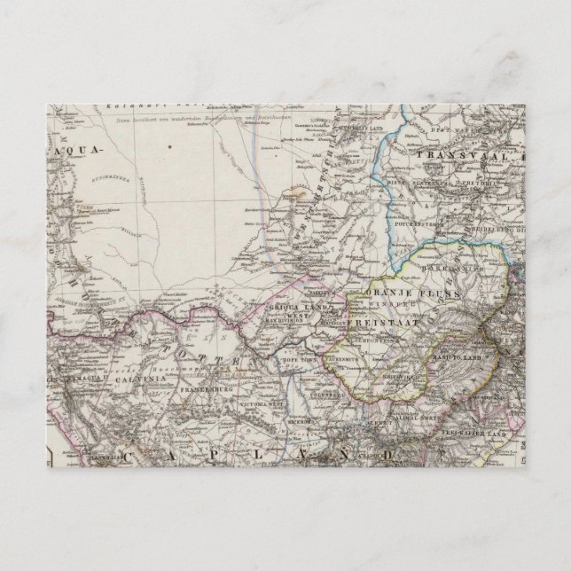 Südafrika-Karte Postkarte (Vorderseite)