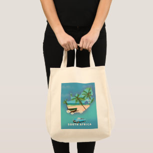 Südafrika-Karten-Illustration Reiseplakat. Tragetasche