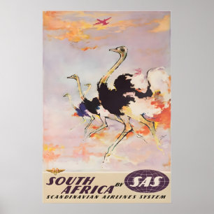 Südafrika Kunst Afrikanischer Druck SAS Reiseplaka Poster