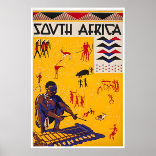 Südafrika Kunst Reiseplakat Afrikanischer Druck Poster