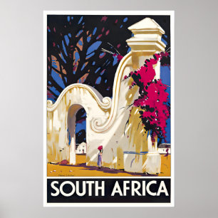 Südafrika Kunst Reiseplakat Vintage Afrika Poster