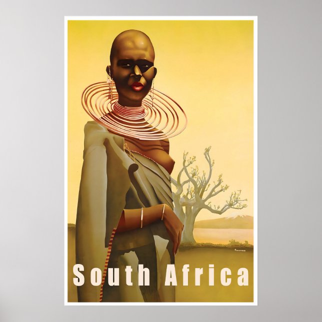 Südafrika Kunstprint Afrikanisches Reiseplakat Poster (Vorne)