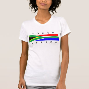 Südafrika-Landesflaggenationssymbol-Namentext T-Shirt