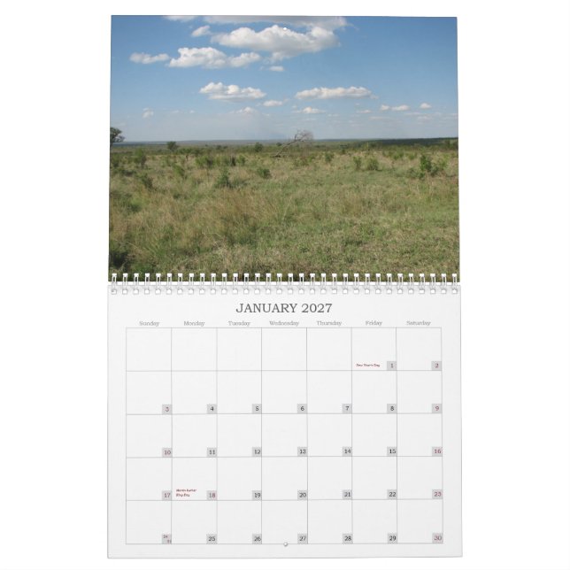 Südafrika-Landschaften Kalender (Jan 2027)