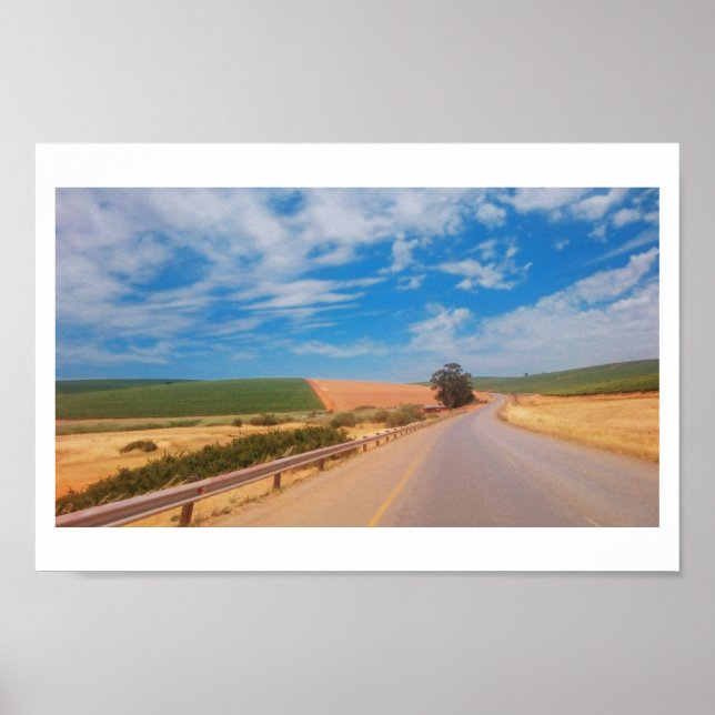 Südafrika Landschaftspopster Road Sky Landscape Poster (Vorne)