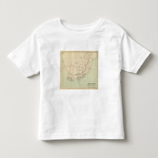 Südafrika lithographierte Karte Kleinkind T-shirt (Vorderseite)