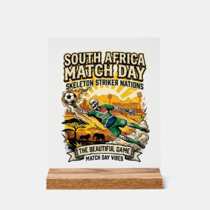 Südafrika Match Day Skelett Stürmer Nationen Hi Acrylschild