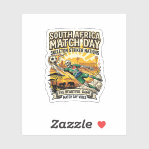 Südafrika Match Day Skelett Stürmer Nationen Hi Aufkleber