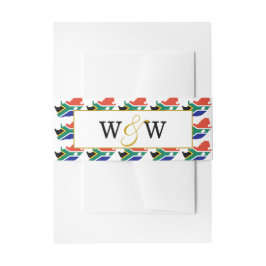 SÜDAFRIKA Mongram Celebration Wedding Einladungsbanderole