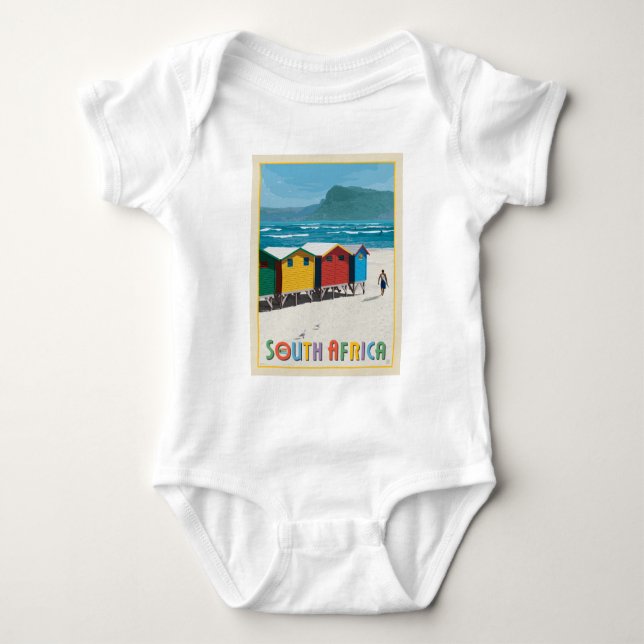 Südafrika | Muizenberg Beach Baby Strampler (Vorderseite)