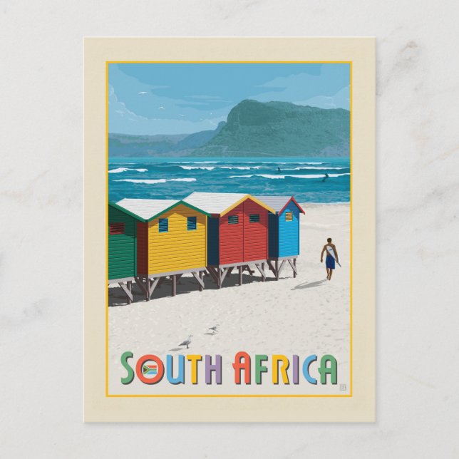 Südafrika | Muizenberg Beach Postkarte (Vorderseite)