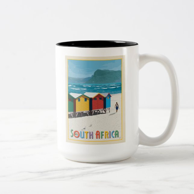 Südafrika | Muizenberg Beach Zweifarbige Tasse (Rechts)