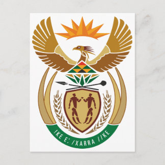 Südafrika Offizieller Wappen-Heraldry-Symbol Postkarte