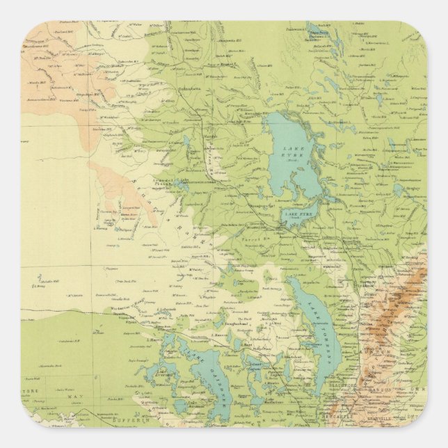 Südafrika Quadratischer Aufkleber (Vorderseite)