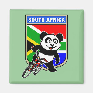 Südafrika Radfahren Panda Magnet