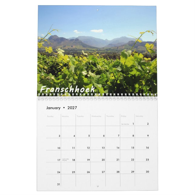 Südafrika-Reise-Bestimmungsort-Foto-Kalender Kalender (Jan 2027)