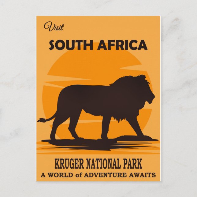 Südafrika-Reiseposter Postkarte (Vorderseite)