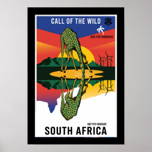 Südafrika-Reiseposter – Ruf der Wildnis Poster