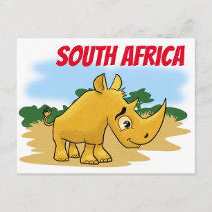 Südafrika Rhino Postkarte