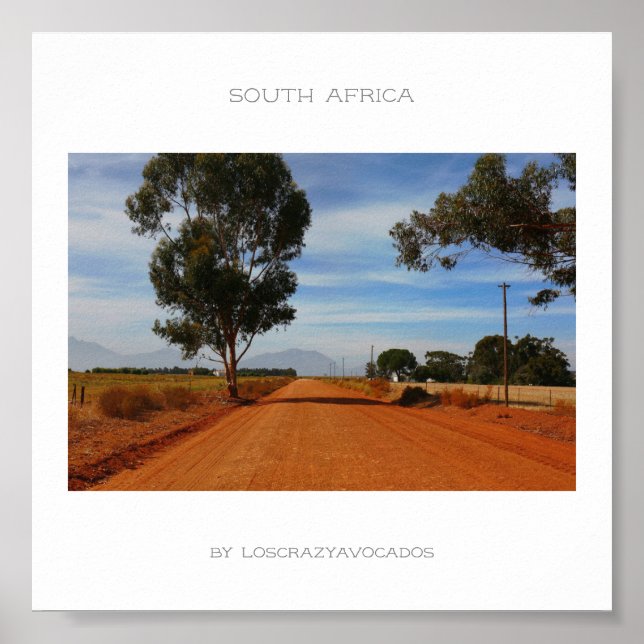 Südafrika Road Landscape Travel Poster (Vorne)