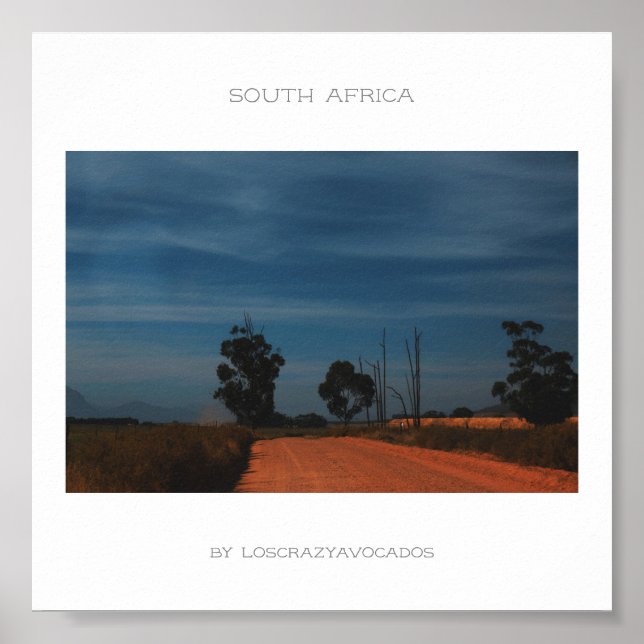 Südafrika Road Landscape Travel Poster (Vorne)