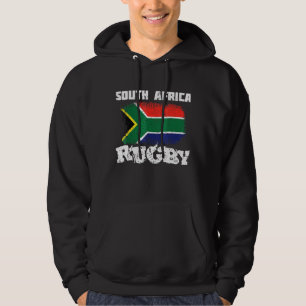 Südafrika-Rugby-Shirt mit südafrikanischer Flagge Hoodie