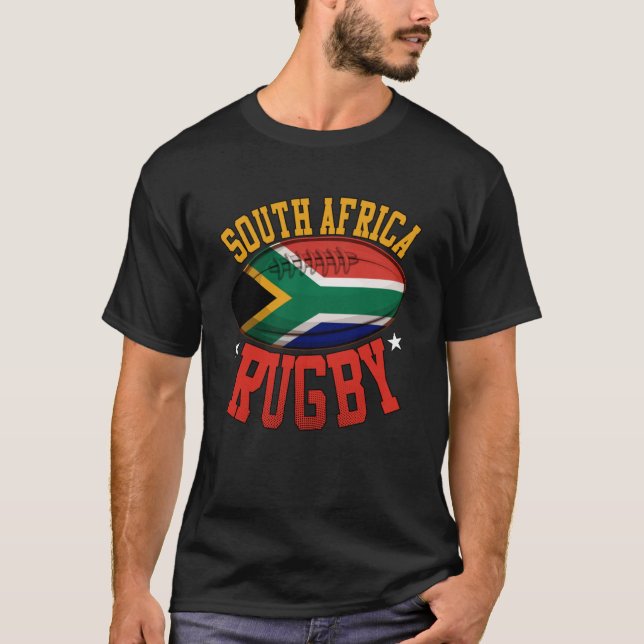 Südafrika Rugby Sports Player African Fan 1 T-Shirt (Vorderseite)