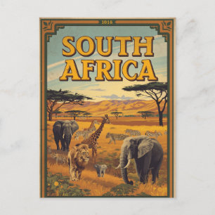 Südafrika Safari Vintage berühmter Reiseort Po Postkarte