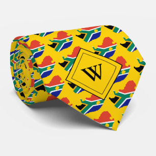 SÜDAFRIKA-Schrift Monogramm Christlich GELB Krawatte